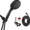 10 Spray Shower Head with Handheld,High Pressure shower heads with Handheld Spray Combo,Hand Held Shower Head with 60 Inch Long Hose (Matte Black)