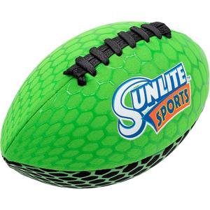 Sunlite Sports Waterproof Football for Lawn Backyard Pool Beach Lake Park Water Toy, Outdoor Play, for Kids Children Teens Adults, Family Fun (Glow In The Dark)