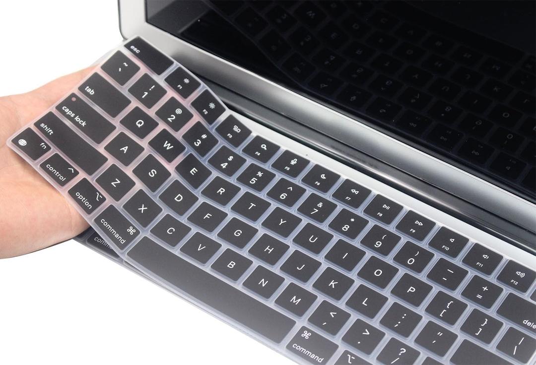 Keyboard Cover Skin Compatible for MacBook Air 15 M2 A2941, MacBook Air 13 M2 A2681, MacBook Pro 14 inch A2442 A2779 A2918 A2992 M1 M2 M3 & MacBook Pro 16 inch A2485 A2780 A2991 M1 M2 M3 (Black)
