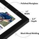 Americanflat 4x6 Collage Picture Frame with Polished Plexiglass - Fits Six 4x6 Photos or Use as One 14x14 Picture Frame - Signature Collection - Collage Frames for Wall Display - Black