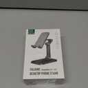 OCYCLONE Phone Stand, Adjustable Height and Angle Foldable Cell Phone Stand Holder for Desk, Taller iPhone Stand Compatible with 4.7"-13" Smartphones iPad Tablet, Black