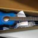 Ashthorpe 30-inch Beginner Acoustic Guitar Package (Blue), Basic Starter Kit w/Gig Bag, Strings, Strap, Tuner, Picks