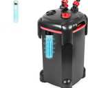 265GPH Canister Filter, 3-Stage External Aquarium Filter Ultra-Quiet Water Circulation Cleaning Machine with Media for Fish Tanks and Aquariums Up to 75 Gallons (265GPH)