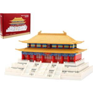 Chinese Architecture Micro Building Blocks Set Hall of Supreme Harmony Collection Model for Display 2166PCS Creative Building Sets for Adults and Age 14+