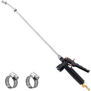 29 Inches Sprayer Wand,Adjustable Universal Sprayer Wand with 3/8" Brass Barb, Stainless Steel Replacement Sprayer Wand with Shut off Valve (3/8" Barb Sprayer Wand)