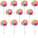 12 Pack Rainbow Pompom Gel Pen with Rainbow Ink