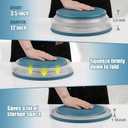 Large Microwave Splatter Cover & Silicone Mat,12 Inchs Vented Collapsible Guard dish Plate lid & Round Kitchen mat for food