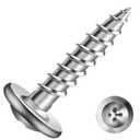 #8 x 3/4" Wood Screw 100Pcs 410 Stainless Steel Standard Thread Truss Head Fast Self Tapping by SG TZH