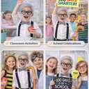Old Man Costume 1920s Accessories 100 Days of School Set  Grandpa Halloween Dress Up (Black)