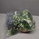 WILLBOND 36 Bundles Artificial Flowers Outdoor, UV Resistant Faux Artificial Plants Shrubs Flower Bulk for Hanging Planter Porch Window Home Wedding Spring Summer Decor (Yellow, Purple, White)