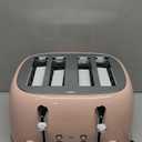 Mueller Retro Toaster 4 Slice with Extra Wide Slots Bagel, Defrost, and Cancel Function, 6 Browning Levels, Dual Independent Controls, Removable Crumb Tray and High Lift Levers, Pink