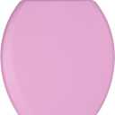 Toilet Seat, Slow Close, Soft Touch, Ultra-Smooth Matte Finish (No Orange-Peel Texture), Premium Moulded Wood, Quick Release, PIKLiDS (Pink, Elongated)