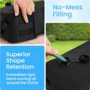 Rhino BaseMate Detachable Square Umbrella Base Weight Water Bag, Black | 30L, 70Lb Water-Filled Bag for Umbrella Stand Cantilever Base