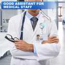 3 x Silly Goose Blue Badge Reel with Swivel Alligator Clip ID Badge Holder Funny Glitter Badge Reel Retractable Clip for RN LPN CNA Nurse Doctor Assistant Medical Staff