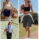 Evervibe 3 Pack Women's Bermuda Shorts Summer Drawstring Elastic Waisted Comfy Casual Sweat Long Shorts (Black, XL)