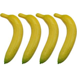 sunnates 4 Pack Artificial Banana Fake Banana Artificial Fruits Faux Fruit Decor Realistic Props Fake Fruit Decorations, Set of 2