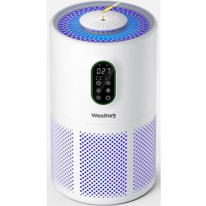 Air Purifiers for Home Large Room 1650 Ft with Washable Filters, WESTHEY H13 HEPA Air Purifier with Fragrance Flowing Ambient Light Auto, Air Cleaner for Wildfire Smoke Dust Pollen Pets Hair Odor