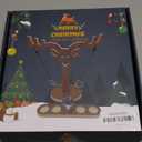 Large Ring Toss Game for Adults Kids，Hook and Shoot Leaders, Christmas Deer Ring toss Styling,2 Players Handmade Wooden Swings Fastpaced Interactive Family Outdoors