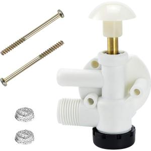 Funmit 385314349 RV Toilet Water Valve Kit Replacement for Pedal Flush Toilets for Camper, Trailer, Boat | Premium Performance in Prevention of Leakage | Increased Freeze Resistance