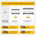 Clioran Turtle Tank Starter Kit for Baby Turtles, 19.7 x 9.5 x 9.5'' 7.7 Gal