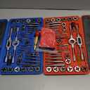 Orion Motor Tech 80pc Tap and Die Set in SAE and Metric Sizes, Metric and Standard Tap Set and Die Tool Set for Internal and External Threading