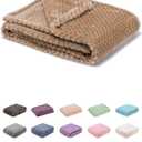Fuzzy Blanket or Fluffy Blanket for Baby, Soft Warm Cozy Coral Fleece Toddler, Infant or Newborn Receiving Blanket for Crib, Stroller, Travel, Decorative (28Wx40L, XS-Coffee)