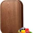 Leking Premium Solid Ebony Wood Cutting Board for Kitchen - 14.5"x9.5"x1" Double Sided Butcher Block, Thick Chopping Board with Juice Groove & Non-Slip Feet, Food Grade Serving Board for Meat Veggie