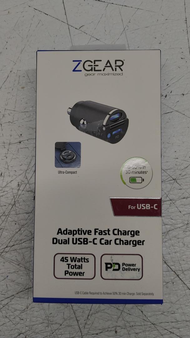 ZGEAR 45 Watt Dual USB-C Car Charger & Cell Candy Adaptive Fast Charging USB C Car Charger (20 W)