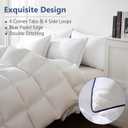 DOWNCOOL Feather Down Fiber Comforter California King Size, 100% Cotton Ultra Soft Fluffy Duvet Insert, All Season Luxurious Hotel Bed Comforter with Corner Tabs, White 104"x96"