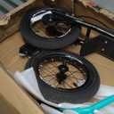 JOYSTAR Kick Scooter for Kids 5+ Teens & Youth, Lightweight Kids Scooter with Adjustable Handlebar, 2 Wheel Scooter for Boys & Girls, 12" Inflatable Wheels Rear Drum Brakes (Black)