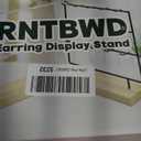 Earring Display Stand for Selling, Wood Earring Rack Tower Display Holder Stand (3 Tier,15 Hooks, White)