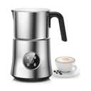 Milk Frother and Steamer, Large Capacity & Detachable Electric Milk Frother, Automatic Warm and Cold Foam Maker, Hot Chocolate Maker, Stainless Steel Jug, 30.44Oz./900ML