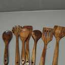 WOODLANDS USA Wooden Spoons for Cooking set of 7 – Premium Wooden Utensil set for everyday use – Versatile Cooking utensils set safe for nonstick pans – Durable wooden spoon kitchen utensils set