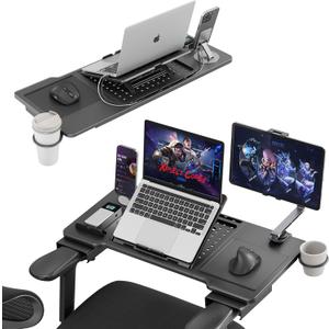 Newtral Laptop Table Desk Tray, Portable & Space-Saving Laptop Stand for Working, Gaming, Reading, Writing, and Eating (Black)