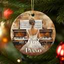 2 x Piano Ornament 2025 - Piano Ornaments for Christmas Tree, Music Gifts for Girls, Women, Friends, Teacher - Ceramic Ornament for Christmas Tree Decorations