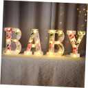 Woodland Greenery Centerpieces Baby Marquee Light up Sign Letters 8.26'' Pink