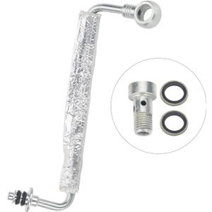 ZONFANT Turbo Oil Feed Pipe Tube, Turbocharger Oil Return Line Compatible With Buick Chevy Vehicle Encore 13-18, Cruze 11-18, Sonic 12-18, Trax 15-18, Replace #55592600 25198546 25200947