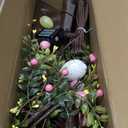 DR.DUDU 4FT Lighted Easter Tree with Timer, Pre-Lit Artificial Egg Trees with Colorful Eggs & LED Lights, Easter Decorations for Home Indoor Outdoor, Spring Decor for Porch, Office