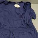 ANRABESS Jumpsuits for Women Casual Summer Sleeveless 2025 Romper One Piece Outfit Active Workout Lounge Jumpsuits Pockets (Medium, Navy Blue)