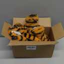 Tiger Ear Headbands, Orange and Black Striped Plush Costume Accessories, Party Favors, 6 Pack