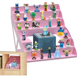 for Tonie Shelf Magnetic, Tonies Storage for Tonie Figures,30-50 Characters and Toniebox for Girls and Boys in Pink