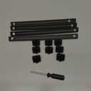12 Pcs Metal Adjustable File Cabinet Rails Set Include 8 Hanging File Rail Clips 4 Cabinet Dividers Bars Suitable for Cabinets with Drawer Thickness Less Than 1/8 Inch(Black,10-18 Inch)