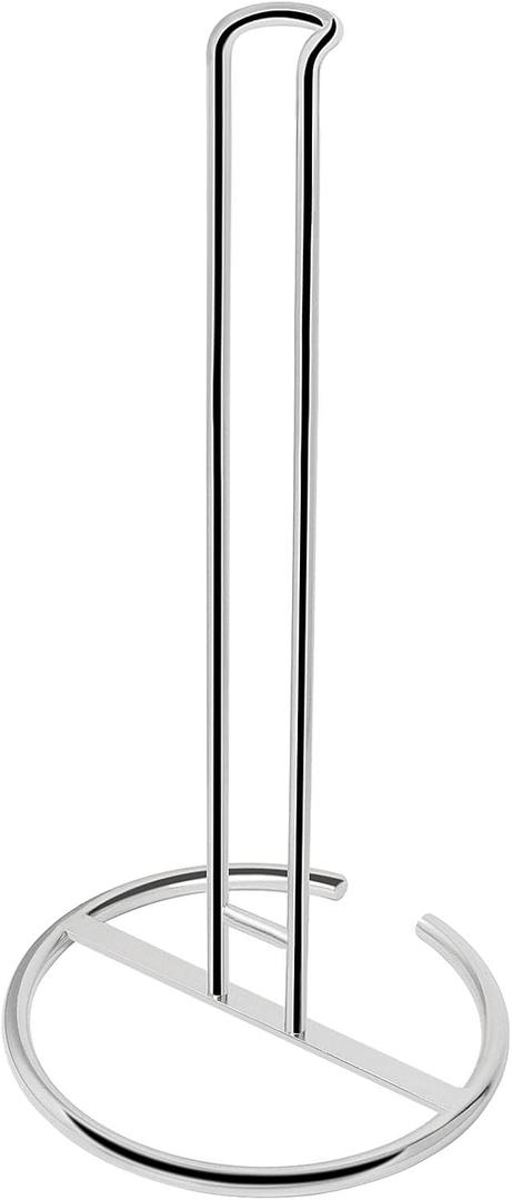 NearMoon Paper Towel Holder, Sturdy Paper Towel Stand Dispenser-All Metal, Standard or Jumbo-Sized for Kitchen Countertop, Farmhouse, Living Room (1 Pack, Chrome Finish)
