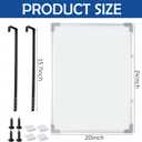 Lincia 24 x 20 Inch Over The Door Whiteboard Hanging Dry Erase Board for Door 4 Adjustable Heights Aluminum Frame Small White Board for Dorm Home Office Cubicle Wall, Horizontal Vertical Installation