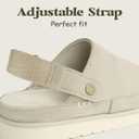 Women's Adjustable Comfy Suede Clogs with Strap Indoor Outdoor Goldenstar Platform Mules Slippers Clogs for Women (8)