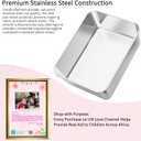 RIZZARI Cat Litter Box: Pink Stainless Steel Odor Control Pan - Easy Clean Non-Porous - 11.6" High Sides Anti-Scatter - Open Top for Fast Scooping - with Scoop - Apartment Bathroom/Laundry Room