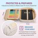 Large Bible Cover for Women - 8 x 12 x 2 inches. Journal Case, Bible Cover, Bible Case with Handles, Bible Carrying Case, Book Protector for Book Lovers,