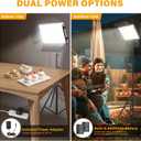 Unicucp 2 Pack Led Video Light Panel Light with Barndoor, 8000mAh Rechargeable Camera Light with 79'' Stand, Photo Studio Lighting kit for Video Recording Live Streaming Outdoor Indoor Photography