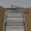 EHWINE 8 Pack Acrylic Sign Holder 8.5 x 11, Double Sided Gold Picture Frame Stand up Table Top Sign Holders, Clear Display Stand Menu Flyer Holder for Wedding Party (Provide Non-slip Mats)