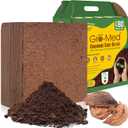 Gro-Med Coco Coir Brick 10 lbs  Expands to 80 Quarts  NPK Enriched Organic Coconut Coir  Potting Soil for Indoor Outdoor Plants, Seed Starter, Vegetables, Mushrooms, Gardening Use
